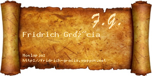 Fridrich Grácia névjegykártya